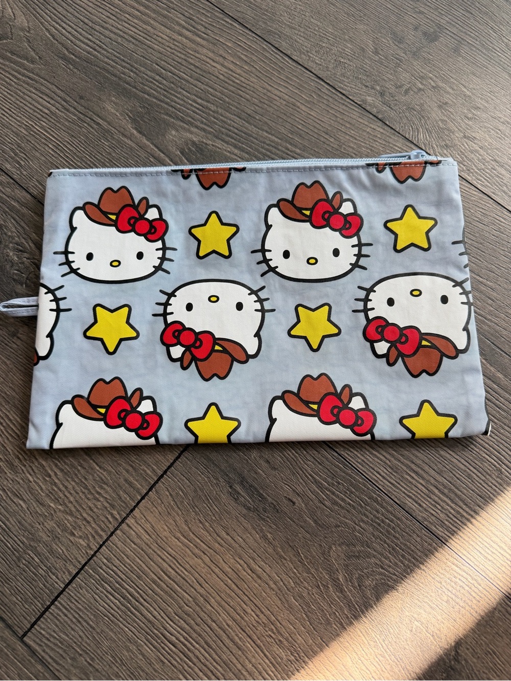 Baggu large flat pouch - hello kitty western